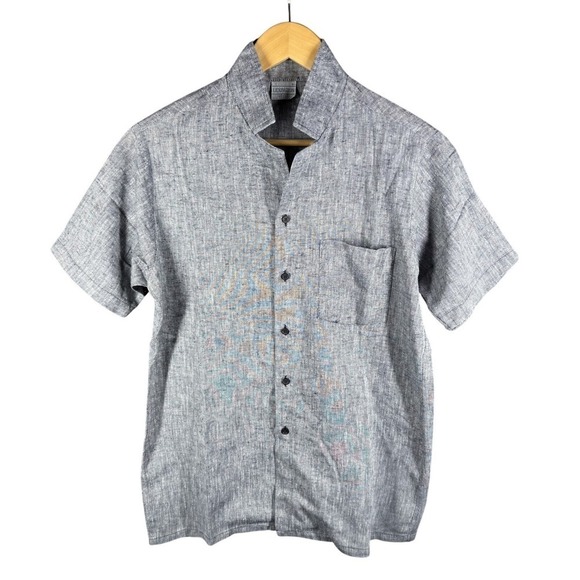 Lexington Other - Lexington Button Down Shirt Mens S Gray Short Sleeve Cotton Blend Textured